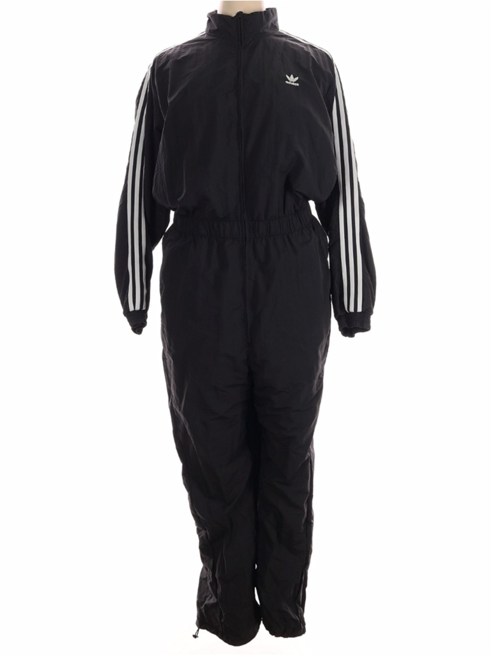 adidas Black Jumpsuit with White 3-Stripes